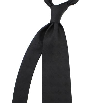 China 100% Handmade Custom Woven Tones 100% Handmade Silk Tone Solid Color Black Silk Tie for sale