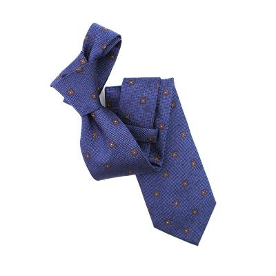 China 100% Handmade Pure Silk Jacquard Woven Neck Tie Mens Blue High End Floral Casual China Fashion Classic Handmade for sale