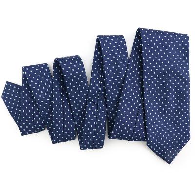 China 100% Small Woven Aqua Polka Dot Speckled Blue Ties 100% Custom Made Durable Handmade Polyester Good Luck Mens Neck Tie MOQ for sale