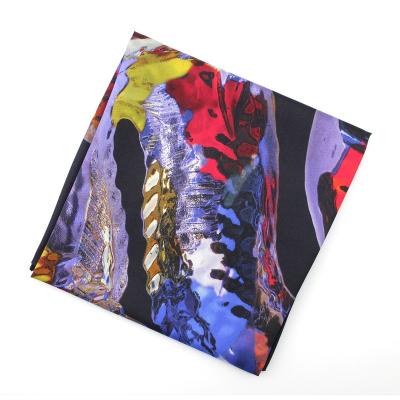 China Soft Smooth Feeling Bag Scarves Gently Smooth Silk Square Dragon Animal Print Custom Feeling Women Girl Hair Wrap Neckerchief 100% Twill Scarf for sale