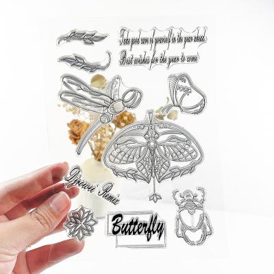 China Various Decoration Styles Of Butterfly And Dragonfly Patterns Custom Embossing Stamp Kids Stamp Set for sale