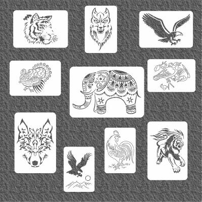 China DIY Drawing Stencil Factory Direct Sale Painting Template Creative Animal Diy Home Decor Hollow Wall Stenciling for sale