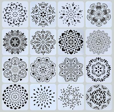 China DIY Drawing Stencil Cavity Mandala Holiday Spraying Template Diy Children's Wall Painting Decorative Painting Stencils for sale