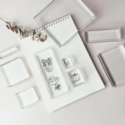 China Decoration Personalized Sizes Various Stamped Press Tools Acrylic Clear Stamps Block For Scrapbooking for sale