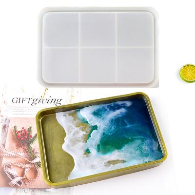 China Viable Fruit Dish Mold Mold Silicone Rolling Handmade Crafts Tray Making Tools Resin Tray Mold Silicone Storage Mold Diy for sale