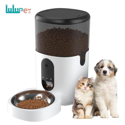 China Wholesale Auto App Control Tuya Stainless Bowl Automatic Pet Feeder 4L Smart Cat Food Dispenser Feeder With Pet Robot Feeder For Dogs for sale