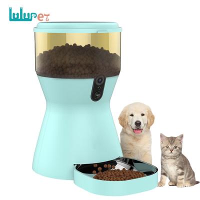 China Custom Logo Automatic Dog Cat Timing Feeding 4L Capacity Pet Feeder Automatic Pet Food Dispenser With Camera for sale