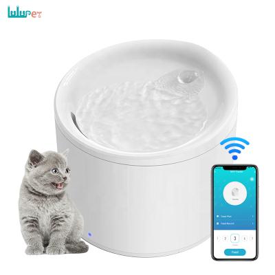 China Hot Selling Automatic Water Dispenser Pets 2.5L Auto Power Off Drinking Pump Filter Tuya Wifi Smart Cat Water Fountain for sale