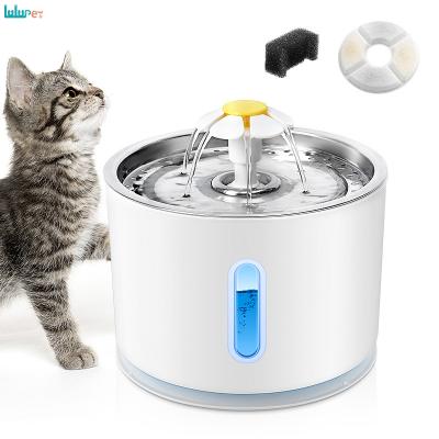 China Factory OEM Automatic Cat Water Fountain Stainless Steel Replacement Filter Refillable Automatic Cat Water Fountain for sale