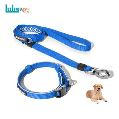 China Amazon Best Seller Dog Collar and Leash Sustainable Set Adjustable Length Durable Pet Collars Leashes for sale