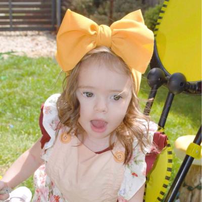 China 2021 Cute Popular Hot Selling Comfortable Cloths Hair Accessories Big Bow Children Hair Band Cute Baby Headband Comfortable for sale