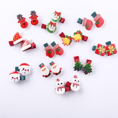 China Wholesale Popular Children's Christmas Acrylic Hair Clip Baby Gift Hair Accessories for sale