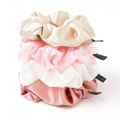 China Hair accessories the new solid color satin large intestine hair band is suitable for children and adults for sale