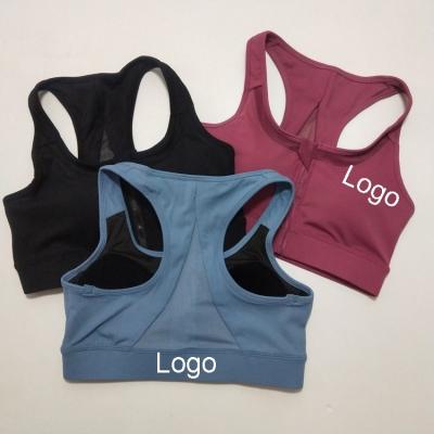 China Full Front Push Up Plus Size Zipper Sports Bra S-4XL Mesh Back Triangle Breathable Adjustable Sports Bra for sale