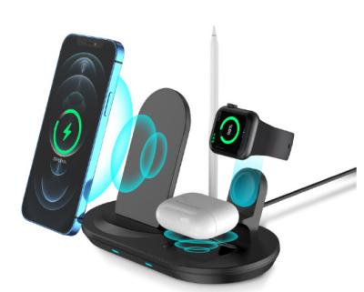 China 1W New 4 in 1 wireless charger multiple function desktop fast charge 15W mobile phone wireless charge for sale