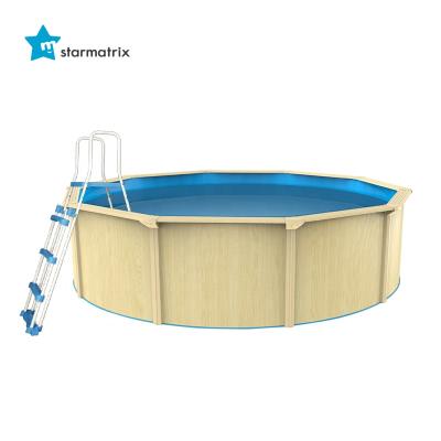 China Easy installation STARMATRIX factory standard EN16582-1, EN16582-3 outdoor above ground swimming pools piscina De pared acero sobre el suelo for sale