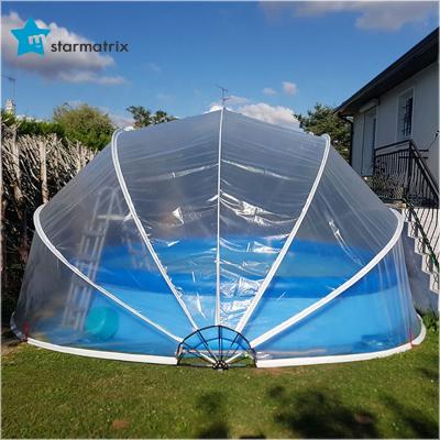 China Faster Heating Pool Water STARMATRIX Factory PH-04 PVC Film Fiberglass Poles Over Ground Inflatable Pool Dome Pool Tent for sale