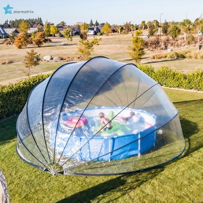 China Faster Heating Pool Water STARMATRIX Factory PH06 5.5m Diameter 2.75m Height Pool Dome Cover Enclosures Pool Tent for sale