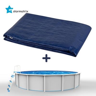 China STARMATRIX Factory High Quality PE Material Easy Assembling Inflatable Swimming Pool Cover For Pool Maintenance To Fit 18'' *52 Round Pool Cover for sale