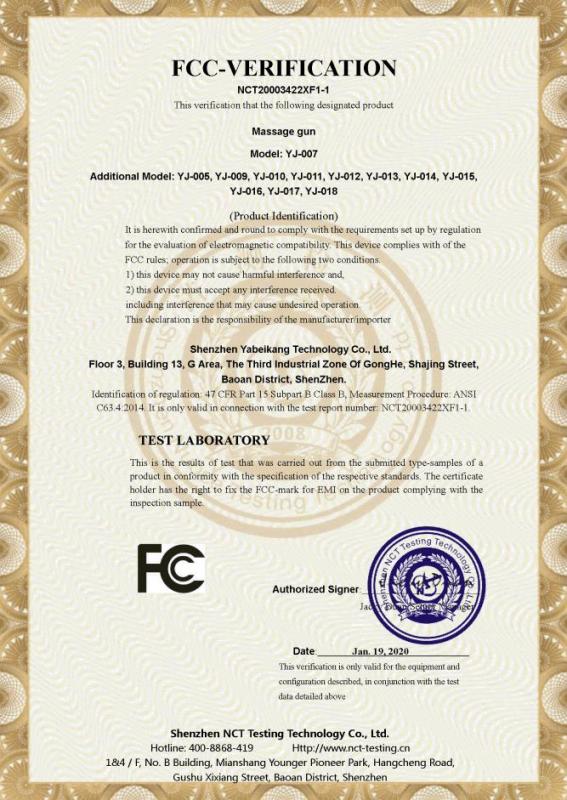 FCC - Shenzhen Yabeikang Technology Co., Ltd.