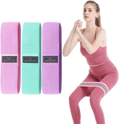 China sustainable & Amazon Elastic Logo Booty Bands Custom 3 Piece Kit Set Fitness Rubber Elastic Exercise Resistance Bands For Hip Fitness Home Workout for sale