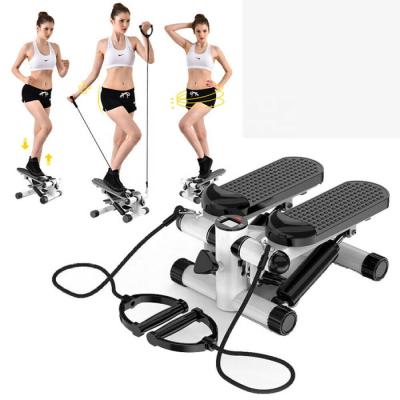 China Mini Air Climbers Stair Stepper Fitness Center Adjustable Household Fitness Center Hydraulic Stepper Exerciser With Resistance Band LCD Display for sale