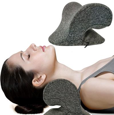 China Portable Custom Color Cervical Traction Device Chiropractic Pillow Neck And Shoulder Relaxer Pillow For Spine Alignment for sale