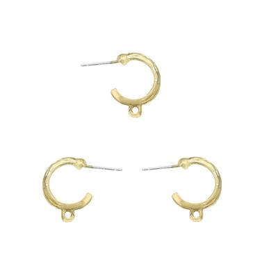 China Classic Hot Sale Alloy Circle Earrings Stud With Loop Earrings DIY Components Jewelry Making Findings For Women for sale