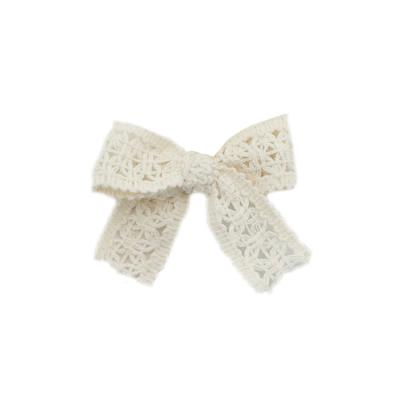 China Handmade Vintage Lace Bows DIY Jewelry Crafts Accessories Fabric Bow For Headband Earrings Making for sale