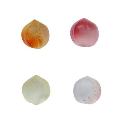 China Candy Wholesales Kawaii Fruit Peach Glass Beads DIY Glass Seed Beads High Quality Loose Beads For Jewelry Making for sale