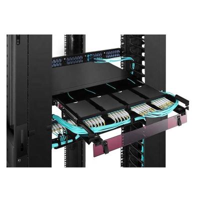 China MPO/SC/ST/FC/LC/MTRJ fabricating MPO/MTP w-or48 3u size lgx PLC splitter fiber optic patch panel for sale