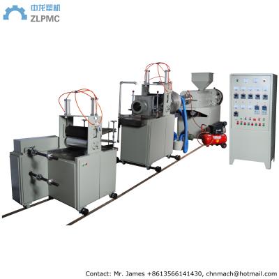 China Horizontal extruder PVC heat shrink film blowing machine, for bottle security seal, sleeve, shrink package film roll for sale