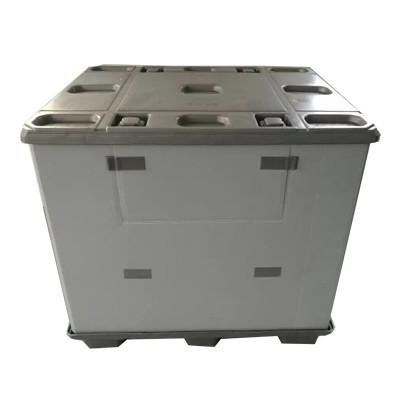 China 1200x1000mm Grey Factory Supplied PP Conpearl Foldable Pallet Pack Containers for sale