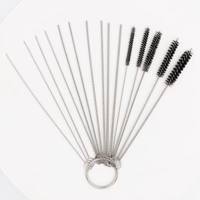 China 304 Stainless+Nylon China Suppliers 15 Pieces Stainless Steel Carburetor Cleaning Brush Needle Jet Pen Kit Tool Cleaning Brush Set for sale