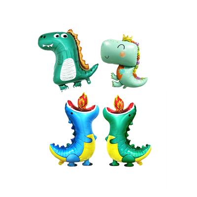 China Glorious Cute Dinosaur Glorious Cute Balloon Festival Decoration Package Cartoon Birthday Party DecorationFire Dinosaur Foil Breathing Balloons for sale