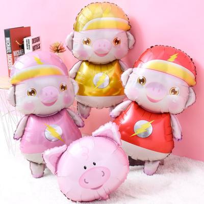 China Wholesale New Toy Pig Cartoon Movie Foil Balloon Animal Shaped Foil Balloon Birthday Party Decoration Advertising for sale