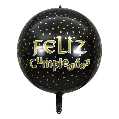 China HOT Selling Festival Decoration Selection HAPPY BIRTHDAY 22inch BALLOON Helium Balloon 4D Spanish Foil Balloons for sale