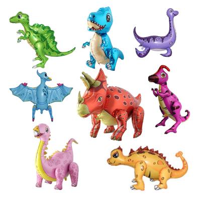 China New Jurassic Giant Self-supporting Balloon Festival Decoration Foil Dinosaur Inflatable Dinosaur Walking Toy for sale