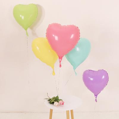 China Festival Decoration Selection 18 Inch Wedding Decoration Macaron Rainbow Heart Foil Balloon Kids Birthday Party Supplies Mermaid Heart Foil Balloon for sale