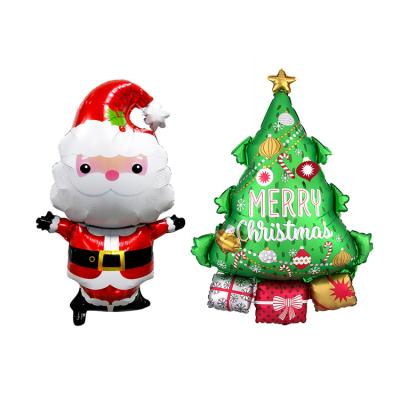 China Custom Festival Decoration Bundle Different Sizes Of Foil Balloons Party Balloons Santa Party Decor Merry Christmas Christmas Balloons for sale