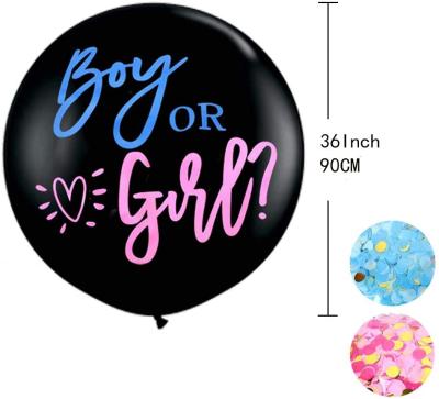 China Festival decoration package party decorations supplies baby or boy balloon confetti gender reveal gender reveal balloon globo for sale