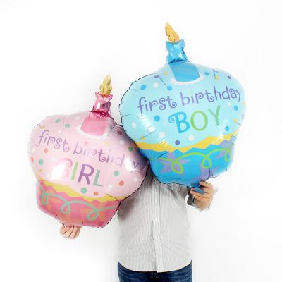 China Festival Decoration Package Kids Birthday Party Balloons Baby Boy Girl FIRST BIRTHDAY Helium Foil Balloon Birthday Party Baby Shower Decorations for sale