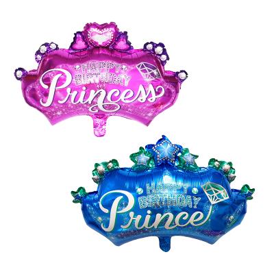 China Wholesale Inflatable Prince and Princess Crown Girls Birthday Party Decoration Air Pastel Balloons Festival Decoration Package Helium Foil Balloon Princess for sale