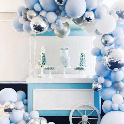 China Wedding festival decoration pick blue and white tone decoration marry me balloons with giant 4d balloon for sale