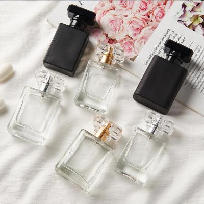 China Factory Cosmetic Manufacturer Customized Design Pump Spray 30ml 50ml 100ml Perfume Glass Empty Glass Bottles for sale