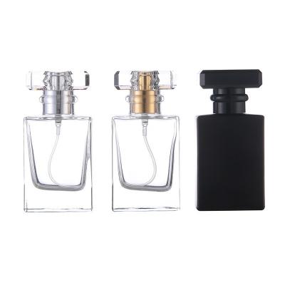 China Wholesale 30ml 50ml 100ml Cosmetic Custom Plastic Aluminum Glass Spray Black Empty Perfume Bottle With Cover for sale