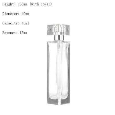 China Triangle Shape Perfume Bottle Cosmetic Unique Clear Empty Glass Spray Perfume Bottle 30ml 50ml Bottle for sale