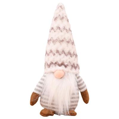 China Home Decor Xmas Decorations Cloth+PP Cotton Ornaments Forest Man Doll Faceless Gifts Figurine Xmas Santa Long Plush Hat for sale