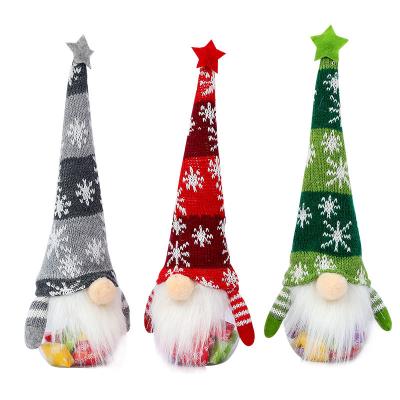 China Cloth + pp cotton + gift 2021 creative faceless gravel Christmas Gnome decoration doll candy Rudolph Santa Claus Doll Christmas Decoration for sale