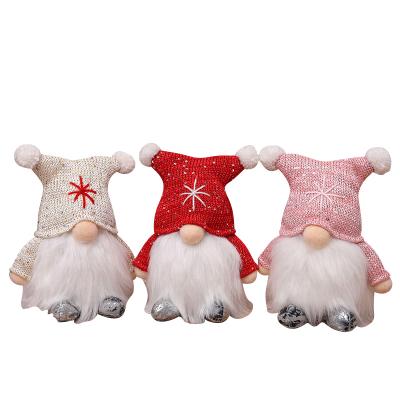 China Cloth+Cotton+PP Gravel 2021 New Glowing Faceless Children's Window Doll Christmas Decorations Gnome's Gift Toys Decoration for sale